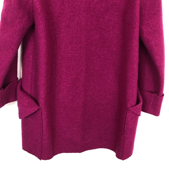 Vintage Kim Bernardin Paris Fuchsia Wool Coat Sz S - Picture 10 of 11